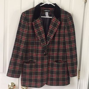 Vintage SAG HARBOR oversized plaid blazer